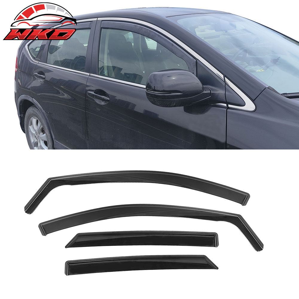 2012-16 Honda CR-V Side Window Visors Injection PC In-Channel Deflectors 4PCS | Wholesale