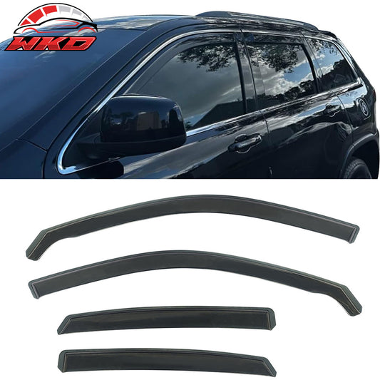 2011-22 Jeep Grand Cherokee WK Side Window Visors PC In-Channel Deflectors | Wholesale