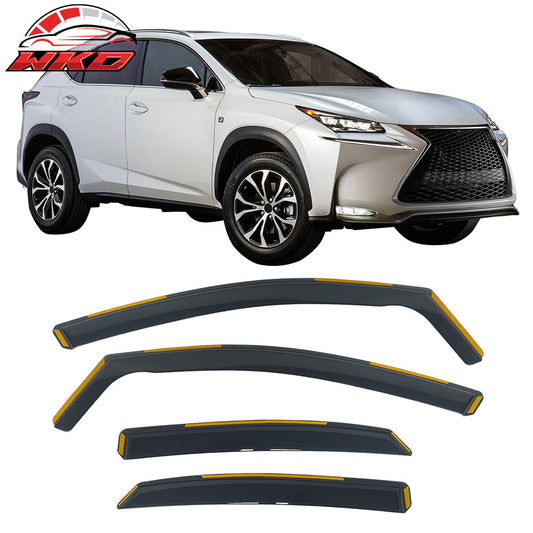 2015-21 Lexus NX300h In-Channel Window Visors Vent Rain Guards Deflectors PC | Wholesale