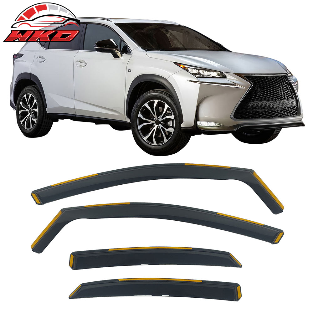 2015-21 Lexus NX300h In-Channel Window Visors Vent Rain Guards Deflectors PC | Wholesale