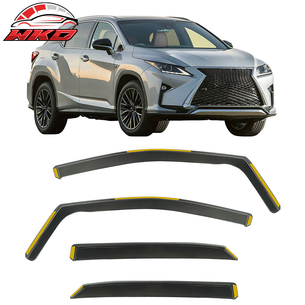 2016-22 Lexus RX450h In-Channel Window Visors Vent Rain Guards Deflectors PC | Wholesale