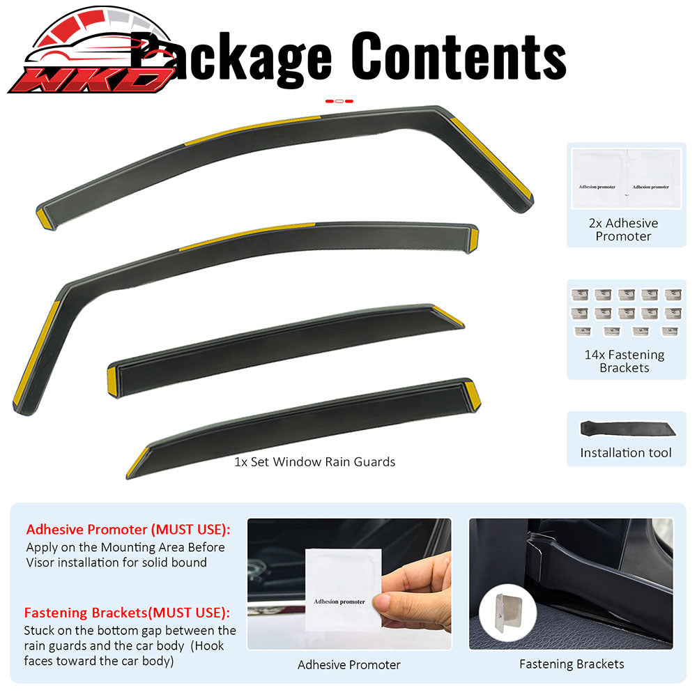 Fits 16-22 Lexus RX450h In-Channel Window Visors Vent Rain Guards Deflectors PC