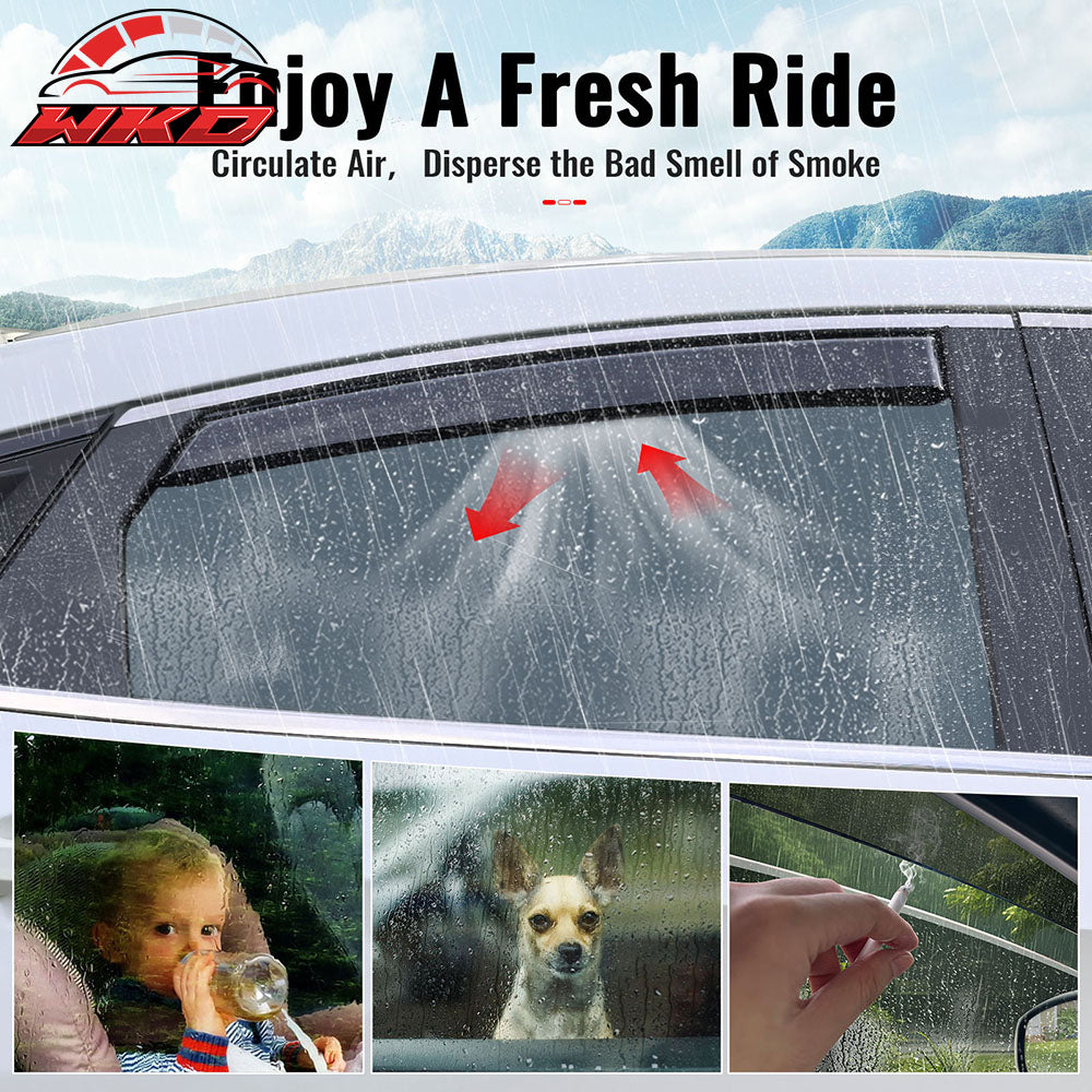 Fits 25-26 Toyota Camry In-Channel Window Visors Vent Rain Guards Deflectors PC