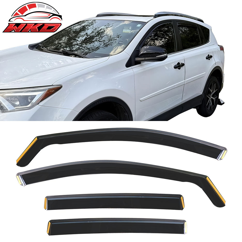 2013-18 Toyota RAV4 In-Channel Window Visors Vent Rain Guards Deflectors PC | Wholesale