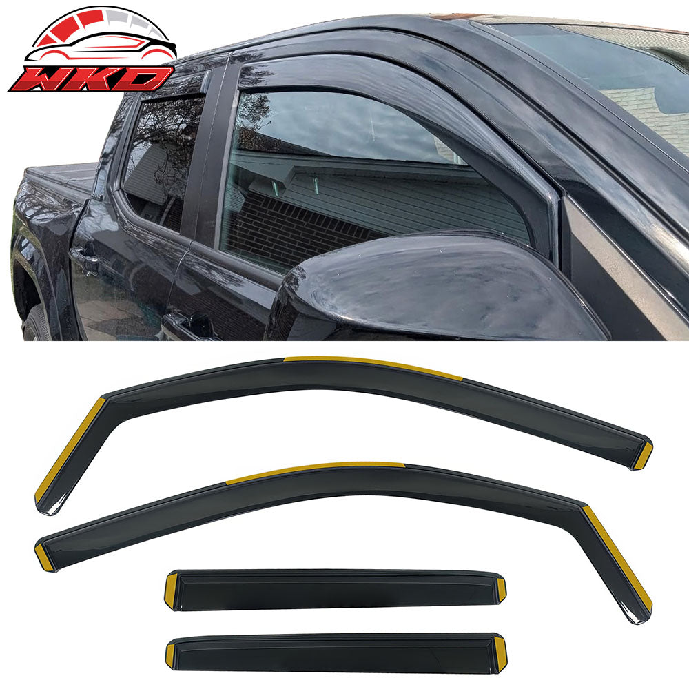 2024-25 Toyota Tacoma Double Cab In-Channel Window Visors Guard Deflectors PC | Wholesale
