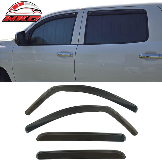 2007-21 Toyota Tundra CrewMax In-Channel Window Visors Guards Deflectors PC | Wholesale
