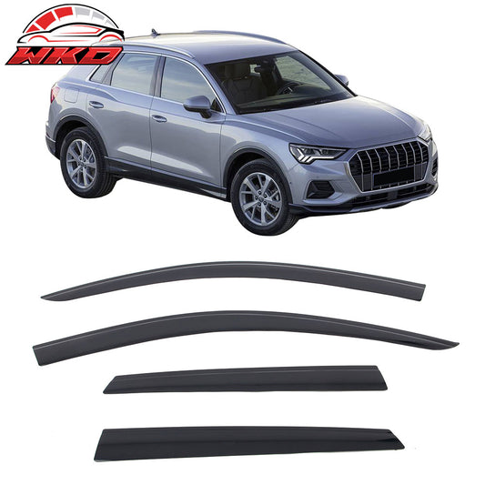 2019-25 Audi Q3 Low Profile Style Tape-On Window Visors Vent Rain Deflectors | Wholesale