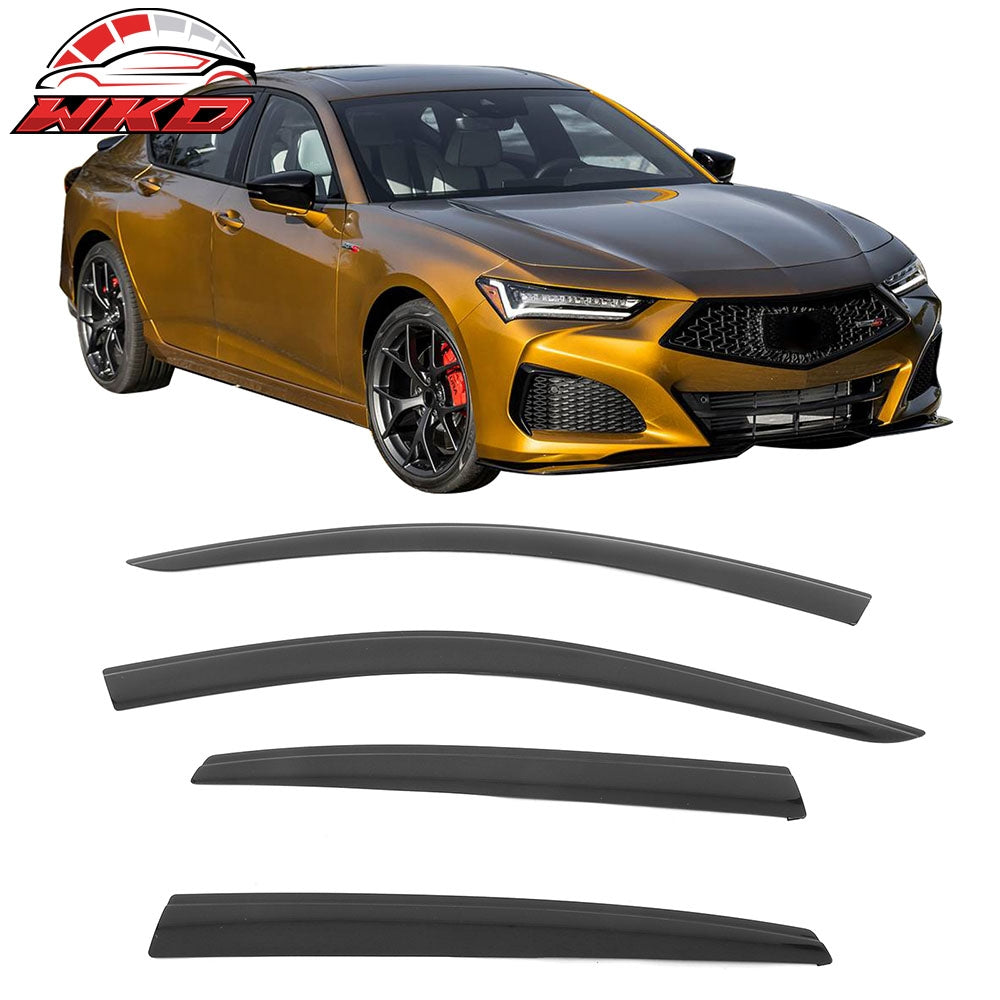 2021-25 Acura TLX Low Profile Style Tape-On Window Visors Sun Rain Deflectors | Wholesale
