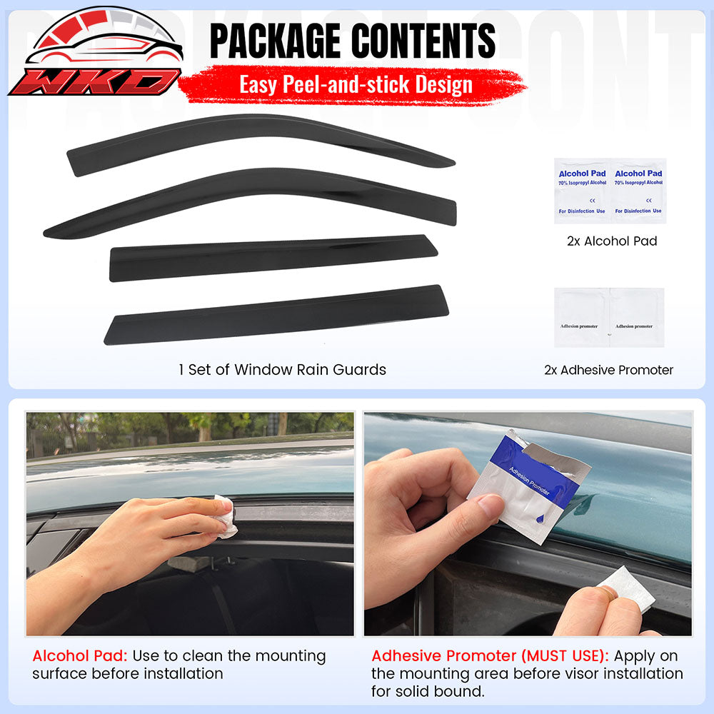 Fits 18-25 Ford Expedition Lincoln Navigator Low Profile Style Window Visors