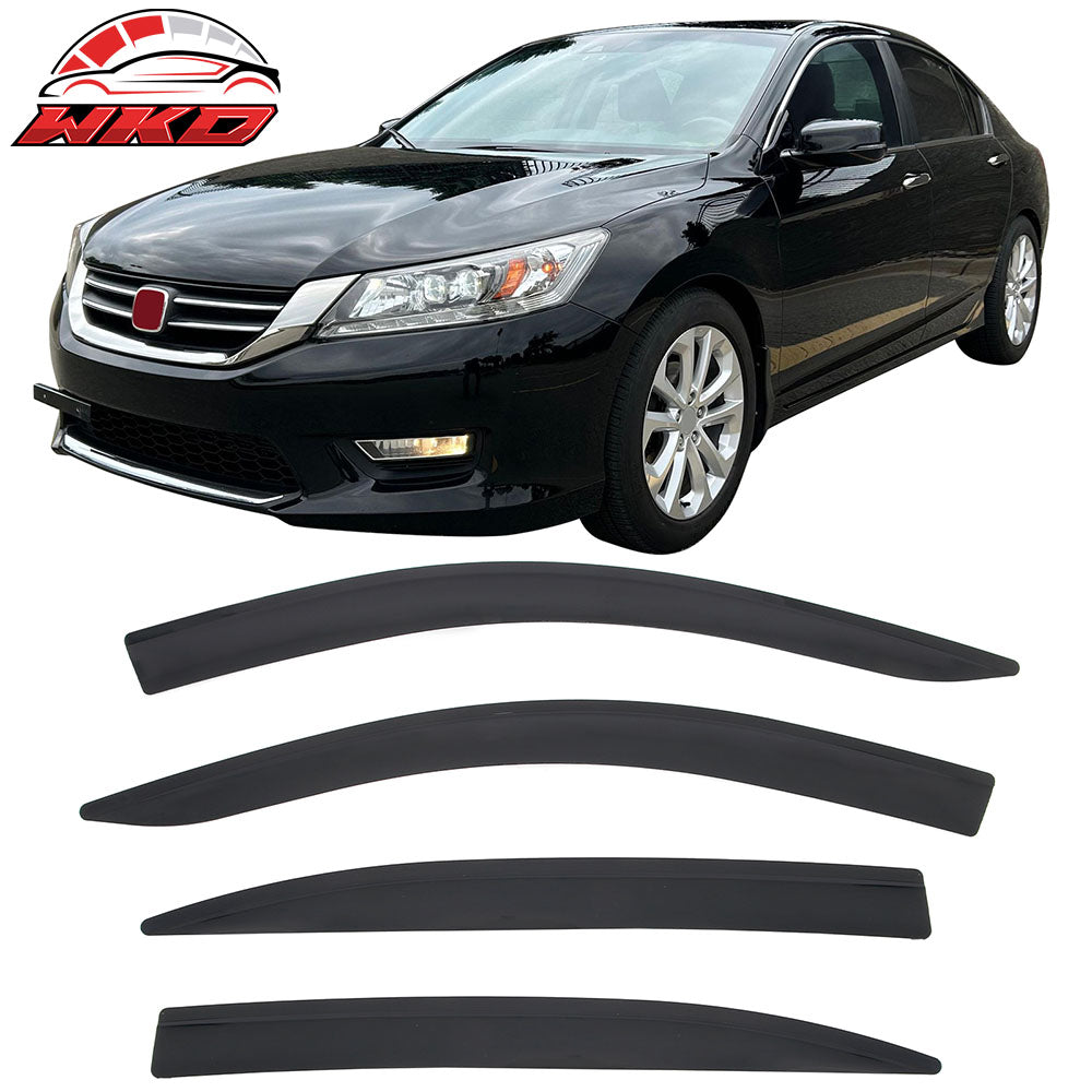 2013-17 Honda Accord Sedan Low Profile Style Tape-On Window Visors Deflectors | Wholesale