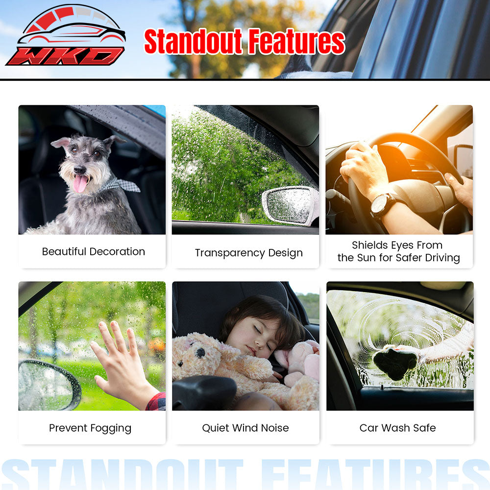 Fits 14-20 Mitsubishi Outlander 18-22 PHEV Low Profile Style Window Visors Guard