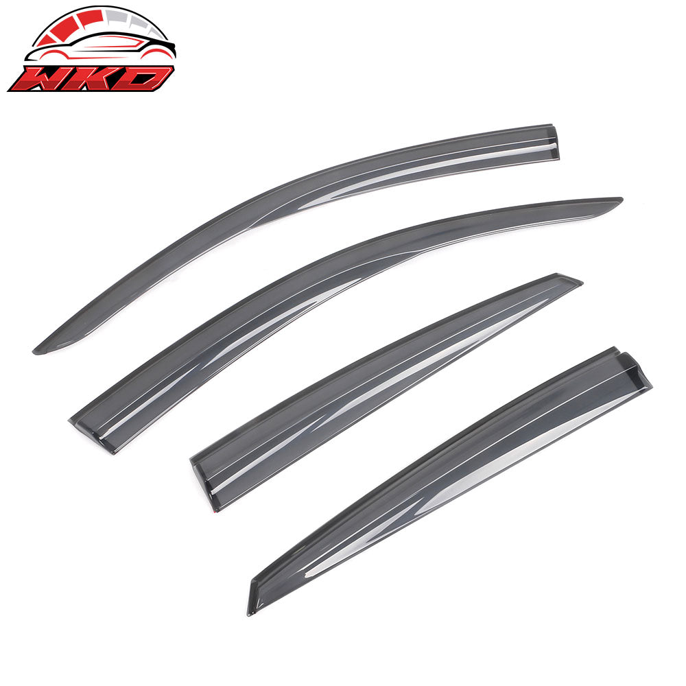 Fits 16-21 Civic Mugen Sedan Transparent Smoke Window Visor Sun Rain Guard 4PCS