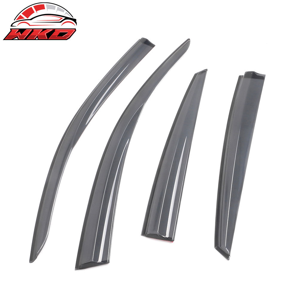 Fits 16-21 Civic Mugen Sedan Transparent Smoke Window Visor Sun Rain Guard 4PCS