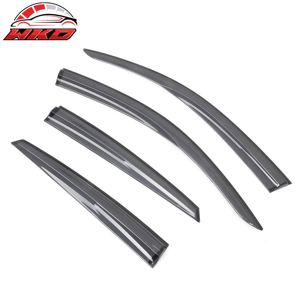Fits 16-21 Civic Mugen Sedan Transparent Smoke Window Visor Sun Rain Guard 4PCS