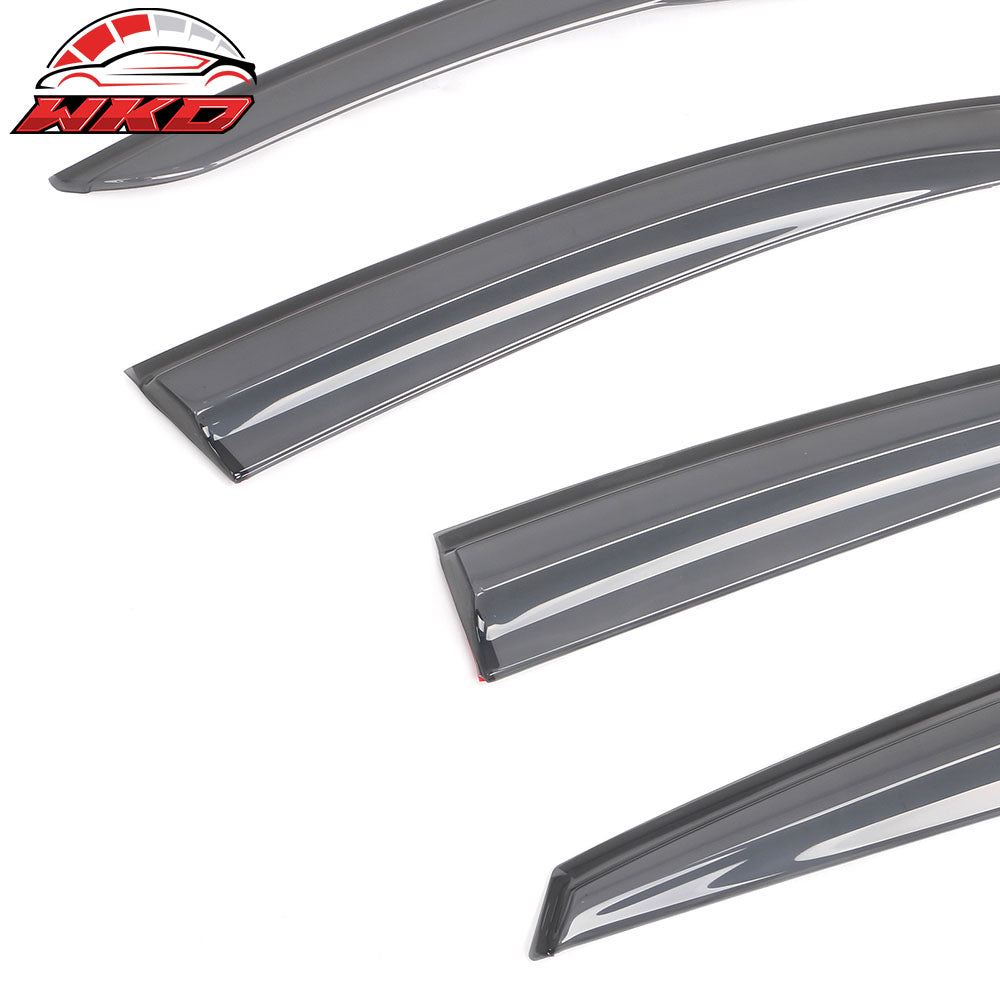 Fits 16-21 Civic Mugen Sedan Transparent Smoke Window Visor Sun Rain Guard 4PCS