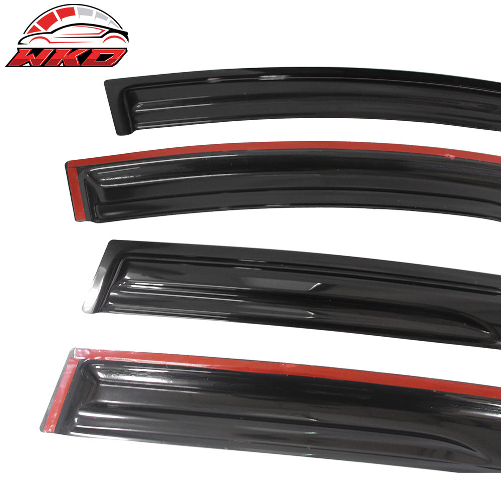 Fits 14-19 Mazda 3 Sedan Hatchback Mugen Style Window Visors Acrylic 4Pc Set