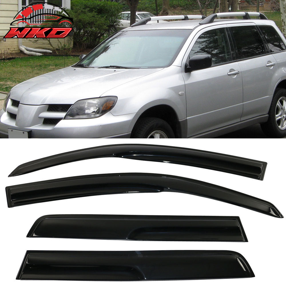 Fits 03-06 Mitsubishi Outlander 1st Gen Mugen Style Acrylic 4PCS Window Visors