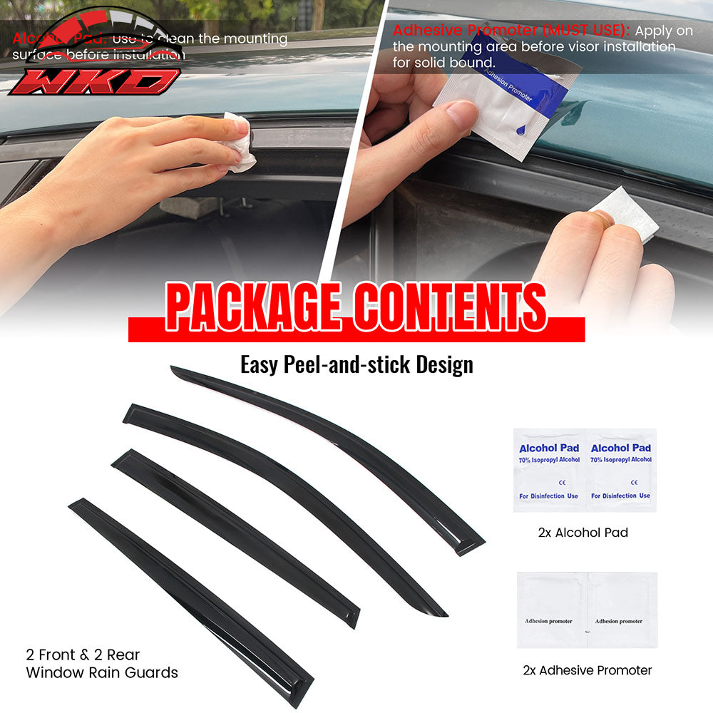 Fits 25-26 Nissan Kicks Mugen Style Window Visors Rain Vent Guard Acrylic 4PCS