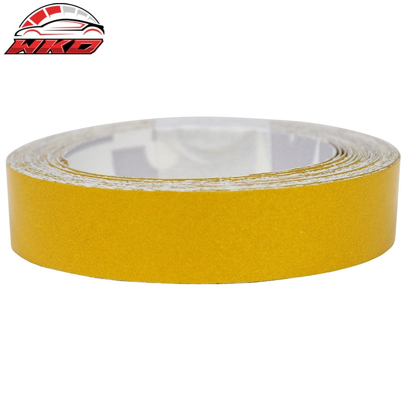 1.5CMx5M Yellow 3M Reflective Stickers Vinyl Pinstripe Safety Warning Tape