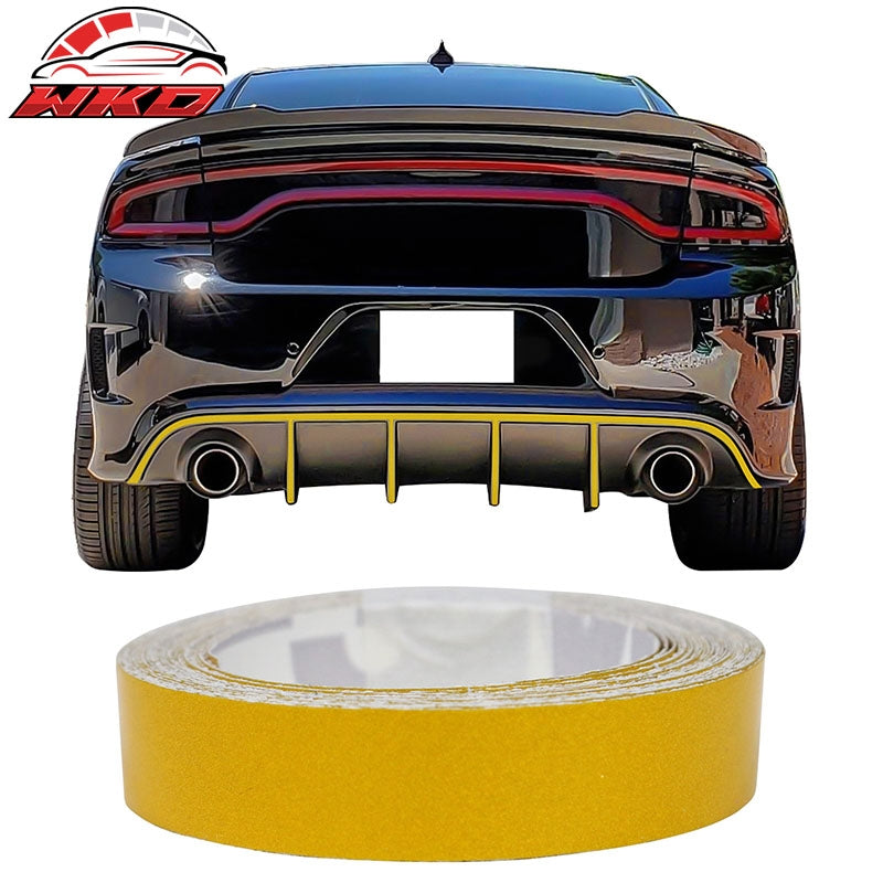 1.5CMx5M Yellow 3M Reflective Stickers Vinyl Pinstripe Safety Warning Tape