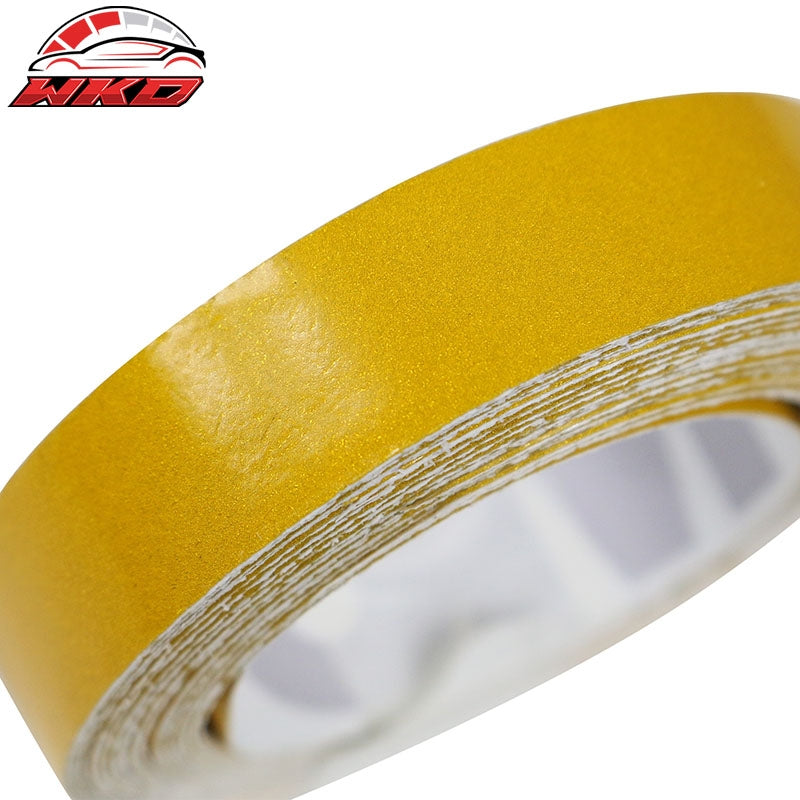 1.5CMx5M Yellow 3M Reflective Stickers Vinyl Pinstripe Safety Warning Tape