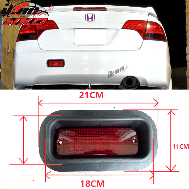 JDM EDM Rear Bumper Diffuser Fog Light Brake Lamp Red Lens 1Pc Wholesale Acura Integra - Wikond Auto