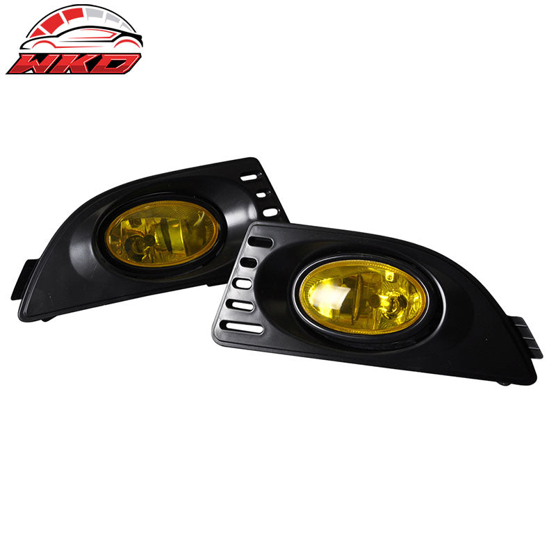 Fits 05-07 Acura RSX Yellow Lens Bumper Fog Lights Lamps RH LH Driving