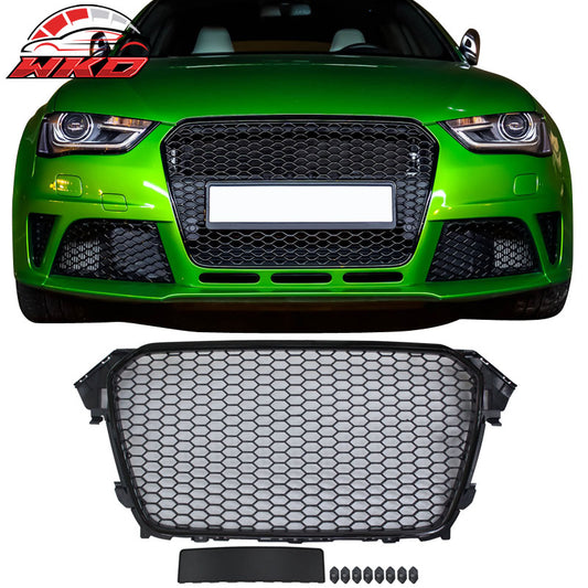 Wholesale 13-16 Audi A4 S4 RS4 Style Front Bumper Hood Grille Grill Unpainted ABS - Wikond Auto