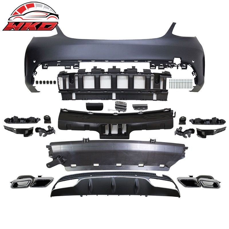 Wholesale 15-18 Benz W205 C-Class C63 AMG Style Rear Bumper Conversion w/ Muffler Tip