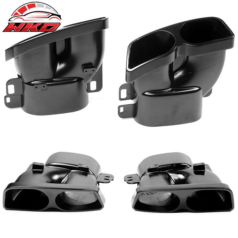 Fits 15-21 Benz W205 C-Class C63 C63S AMG B Style Rear Diffuser + Exhaust Tips