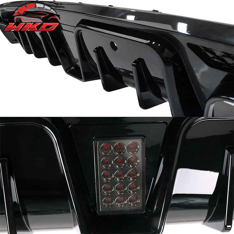 Fits 15-21 Benz W205 C-Class C63 C63S AMG B Style Rear Diffuser + Exhaust Tips