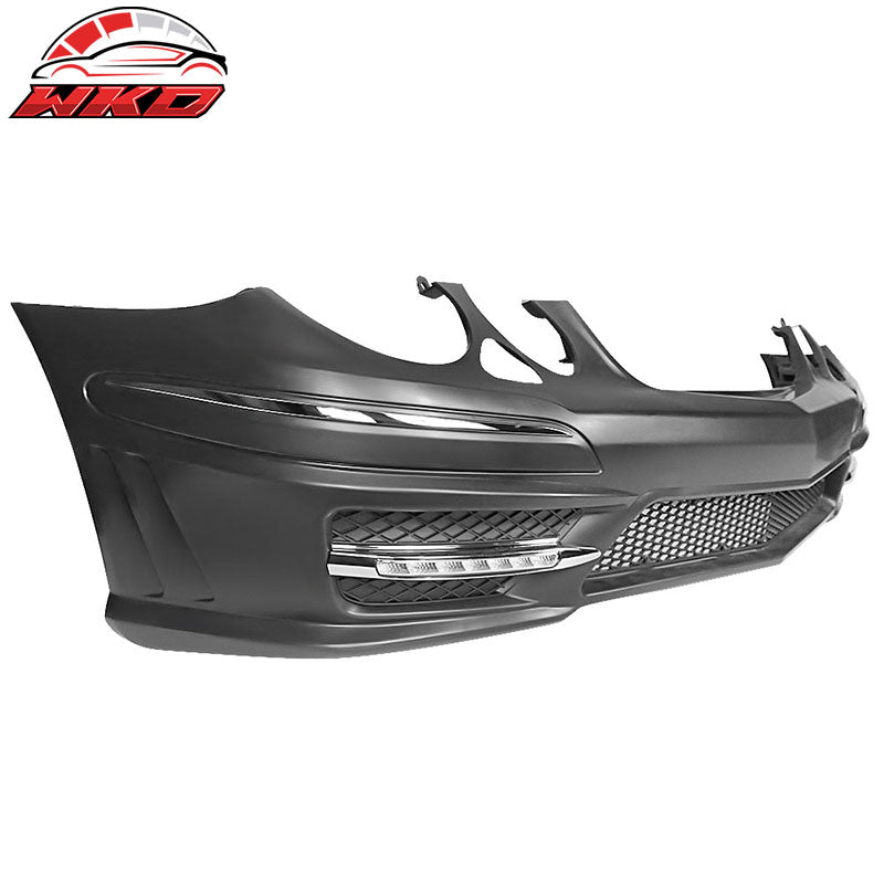Fits 07-09 Mercedes Benz E Class W211 AMG Style Front Bumper with Grille LED DRL