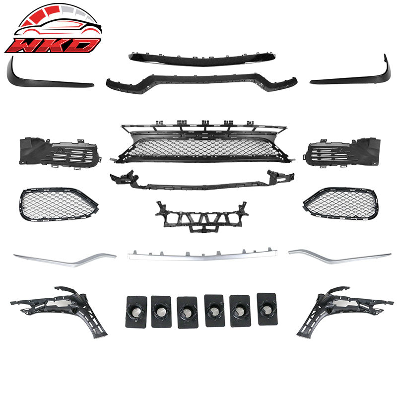 Fits 14-16 Mercedes Benz E-Class W212 AMG Style Front Bumper with Lip,Trim,Vents