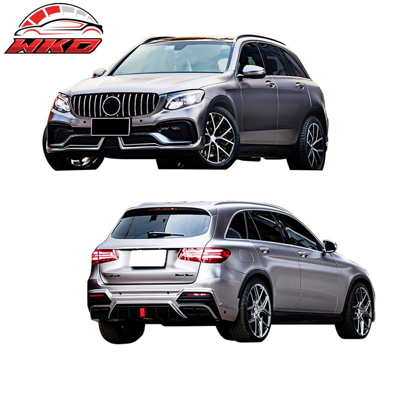 Fits 16-18 Benz W253 GLC 63 Couple Style Front + Rear Bumper Conversion
