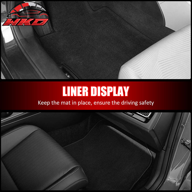 Fits 14-20 Benz S-Class W222 Sedan Anti-Slip Floor Mats Carpets Nylon 4PCS Black