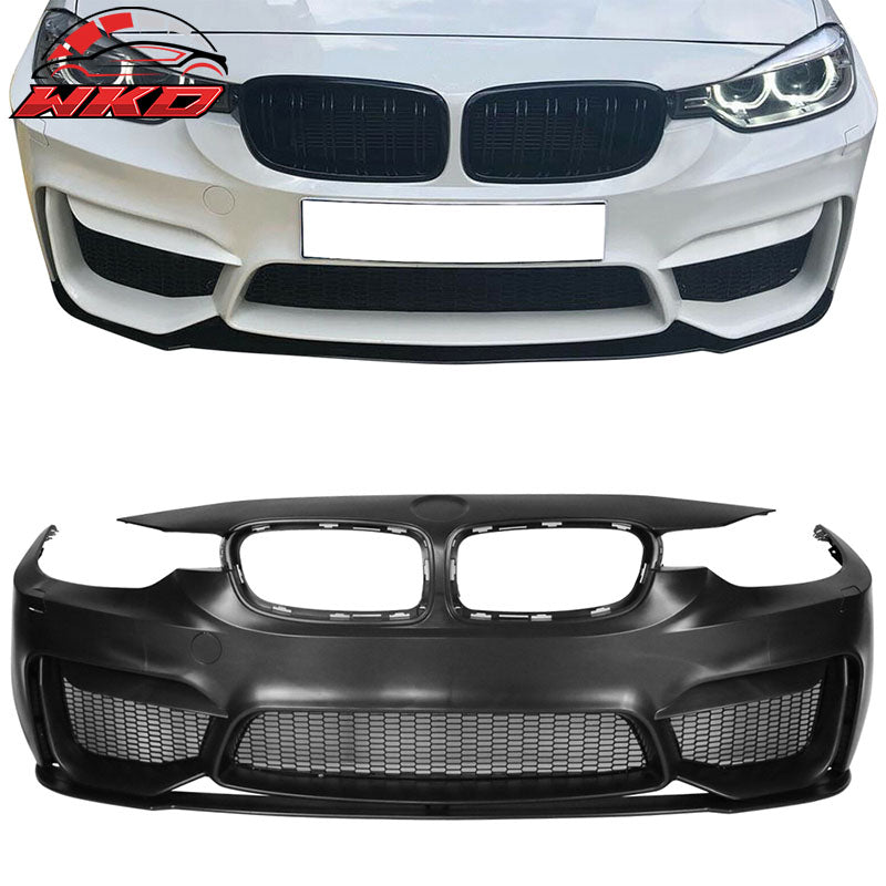 Wholesale 12-18 BMW F30 3 Series M3 Style Front Bumper Cover Replacement w/ Lip - PP - Wikond Auto