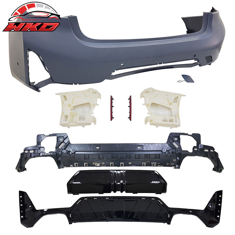 Fits 23-26 BMW G20 3-Series LCI M340i MP Front Rear Bumper + Lip+ Side Skirts