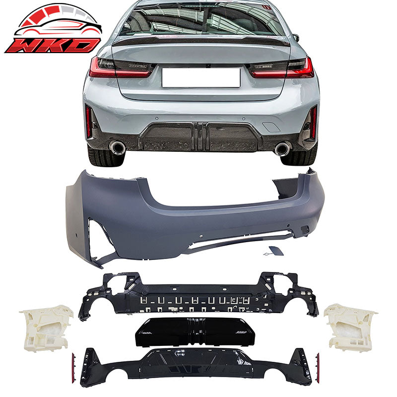 Fits 23-26 BMW G20 3-Series LCI 330i MP Front Rear Bumper+ Front Lip+ Side Skirt