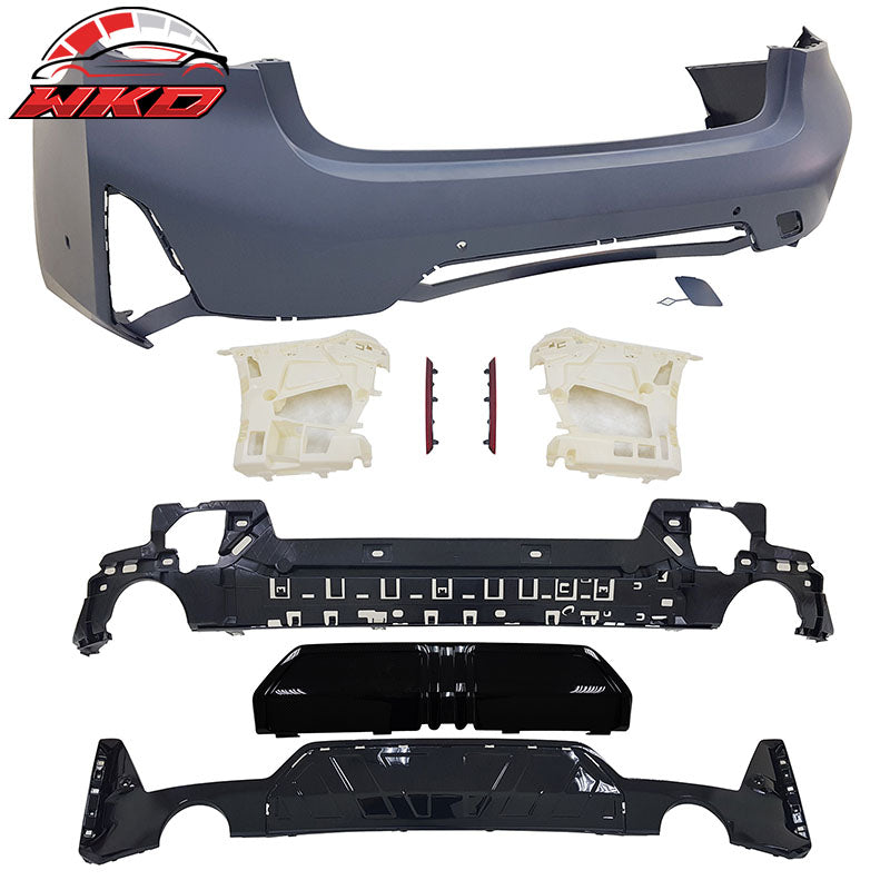 Fits 23-26 BMW G20 3-Series LCI 330i MP Front Rear Bumper+ Front Lip+ Side Skirt