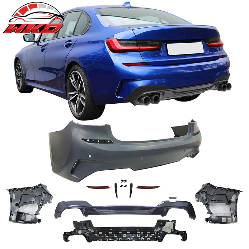 Fits 19-22 BMW G20 M340 Front/Rear Bumpers + M3 Style Side Skirt W/Ambient Light
