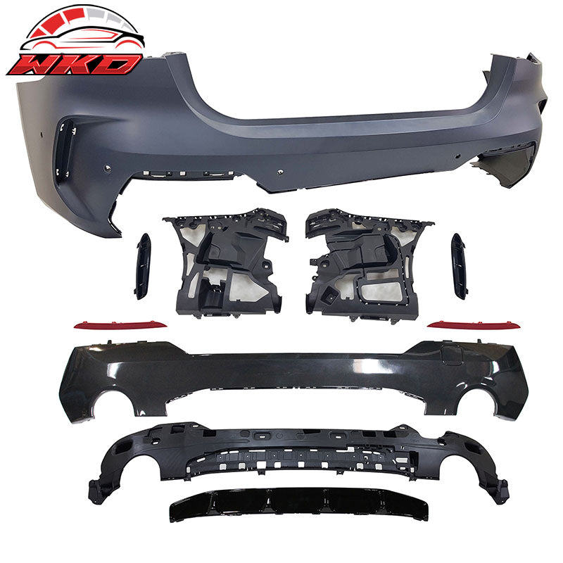 Fits 21-27 BMW 4-Series G22 G23 2Dr Front + Rear Bumper Cover + 4PCS Side Skirts