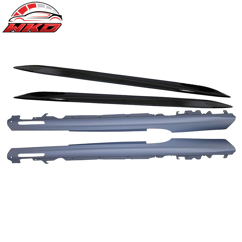 Fits 21-27 BMW 4-Series G22 G23 2Dr Front + Rear Bumper Cover + 4PCS Side Skirts