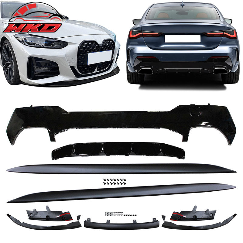 Wholesale 21-27 BMW G22 G23 M-Performance Front Rear Bumper Lip Side Skirts Unpainted