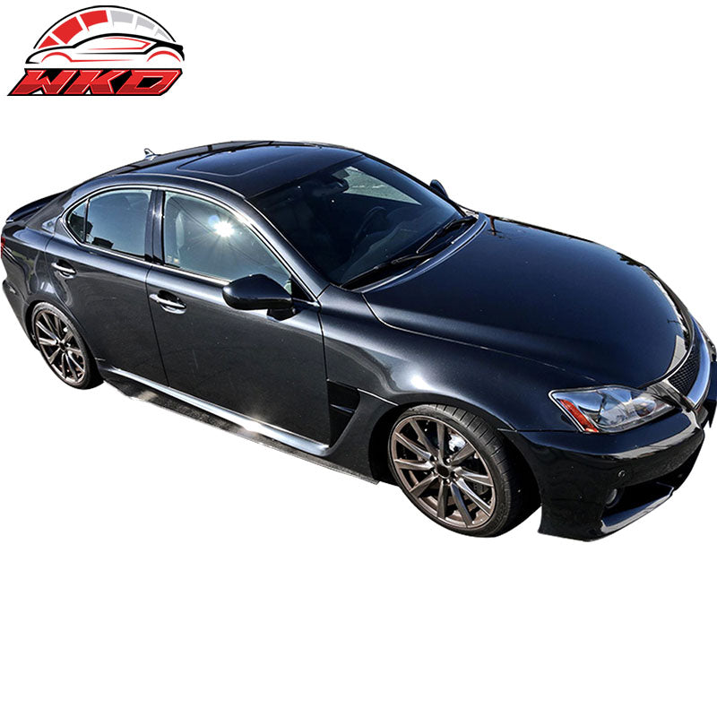 Fits 14-20 BMW 4 Series F32 Side Skirt Extension Flat Bottom Line Carbon CF Pair