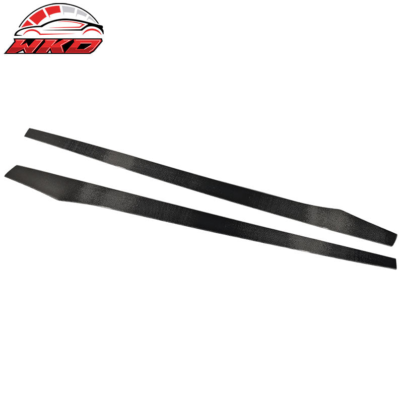 Fits 14-20 BMW 4 Series F32 Side Skirt Extension Flat Bottom Line Carbon CF Pair