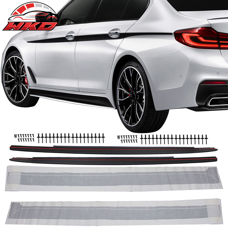 Fits 17-20 BMW 5 Series G30 MP Style Front Bumper Lip&Side Sill&Type 1 Diffuser