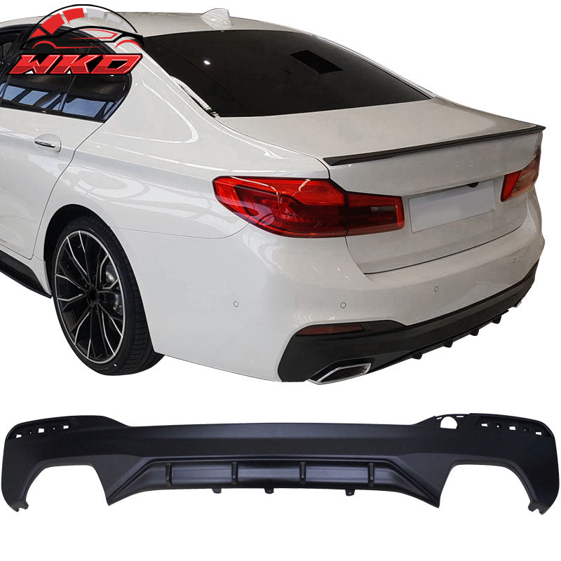 Fits 17-20 BMW 5 Series G30 MP Style Front Bumper Lip&Side Sill&Type 1 Diffuser