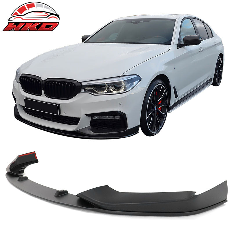 Fits 17-20 BMW 5 Series G30 MP Style Front Bumper Lip&Side Sill&Type 1 Diffuser