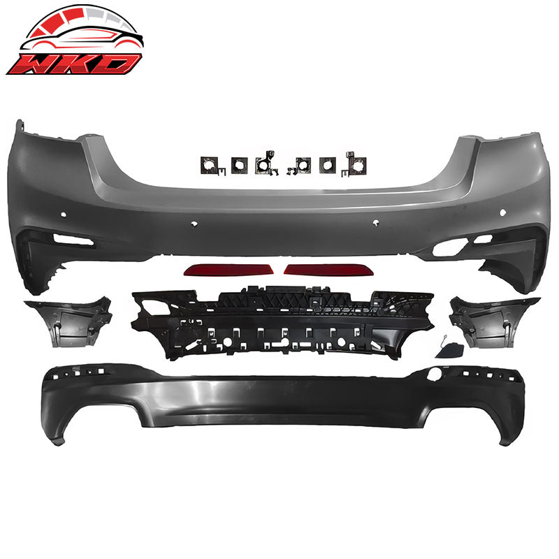 Fits 17-20 BMW G30 5 Series 4DR M-Tech Front Rear Bumper Conversions Side Skirts