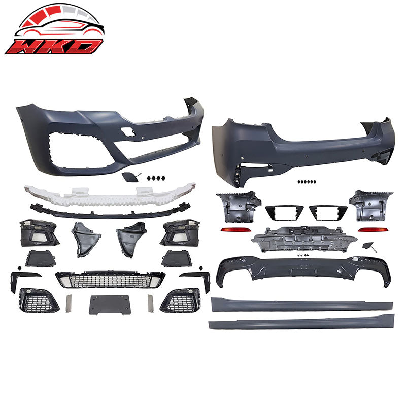 Wholesale 21-23 BMW G30 M Sport M550 Style Front + Rear Bumper Cover + Side Skirts